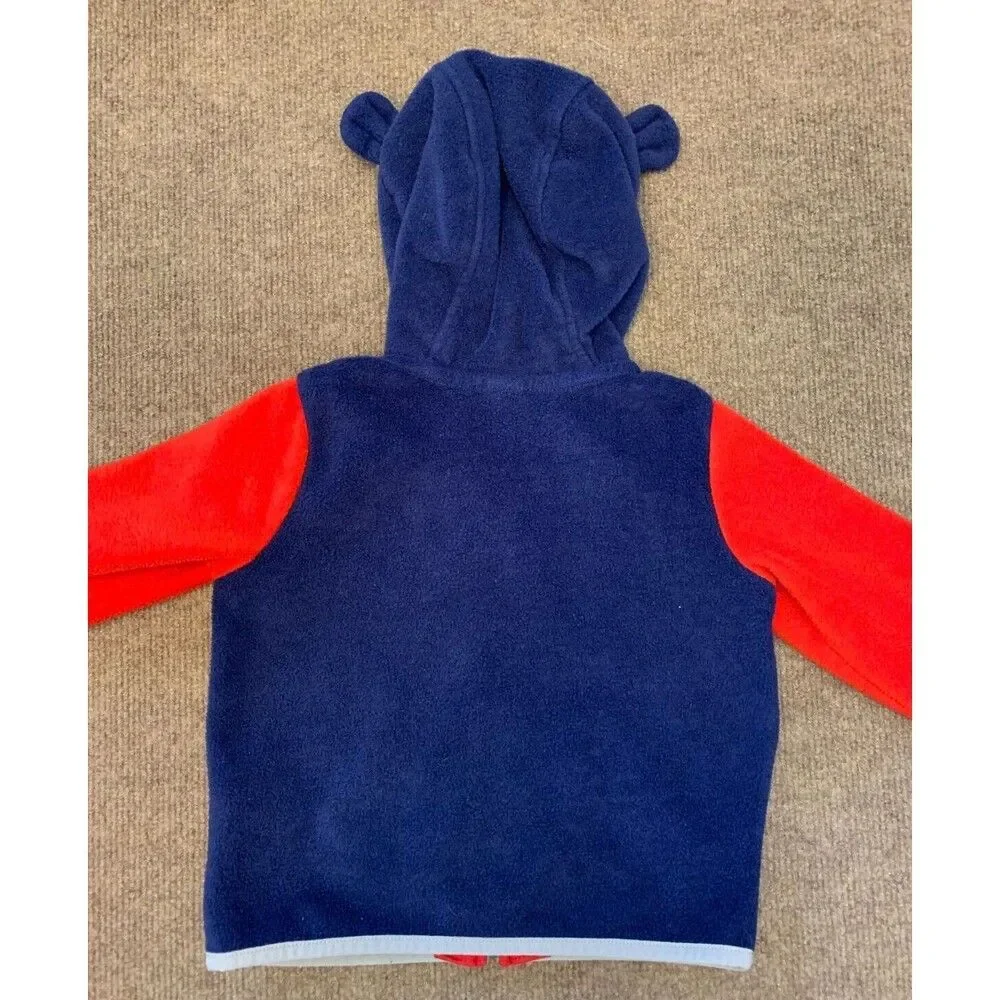 Baby Gap Hoodie Toddler 18-24M Fleece Spell Out Colorblock Zip Up
